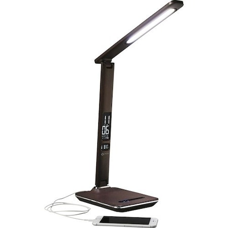 Ottlite Technologies Charging, LED, 5.5inx7.25inx7.5in-14-3/4in, Brown OTTF1DY8BW9SHPR